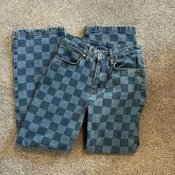 The Ragged Priest Checkered Straight Leg Jeans - Picture 6 of 7